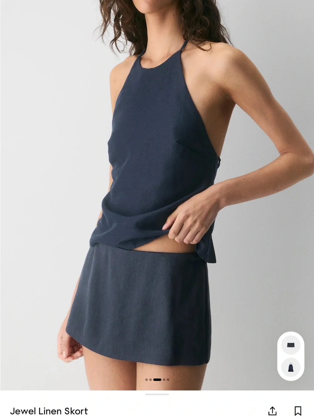 Aritzia Navy Mini Skort
